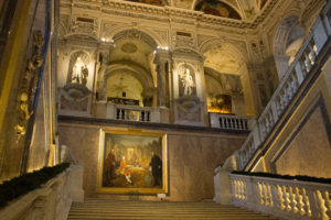 Inside a museum