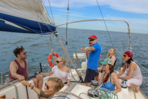 Learning to sail in Barcelona, Spain