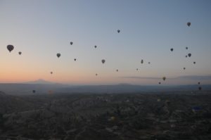 hot air balloons in Turkey